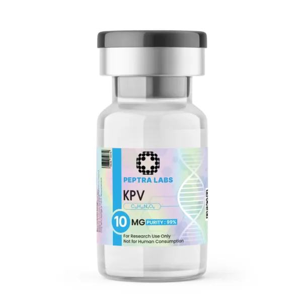 KPV 10 mg – flacon de peptidă pentru cercetare, puritate 99% pe etichetă, Peptra Labs
